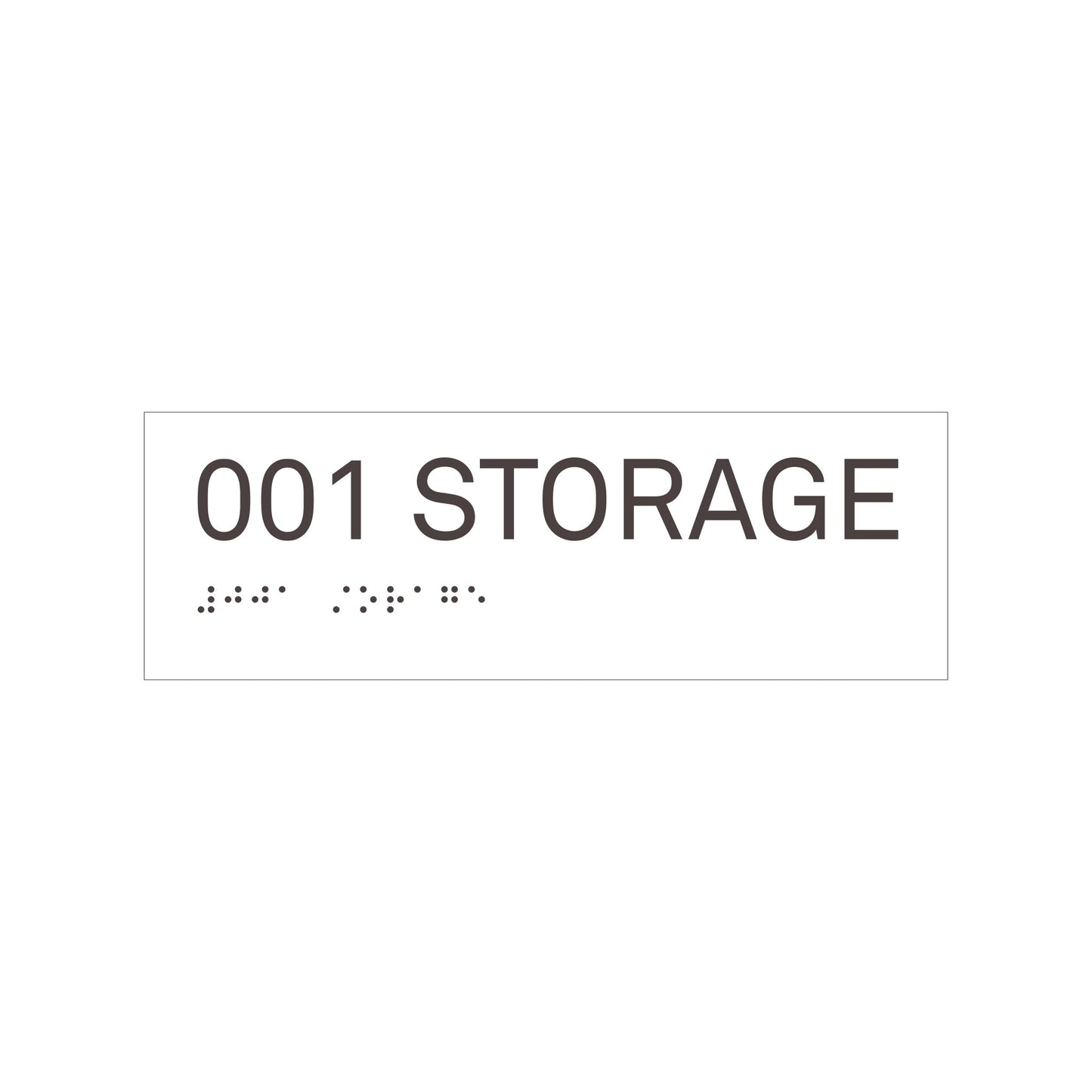 001 Storage Ada Room Name Sign Painted White