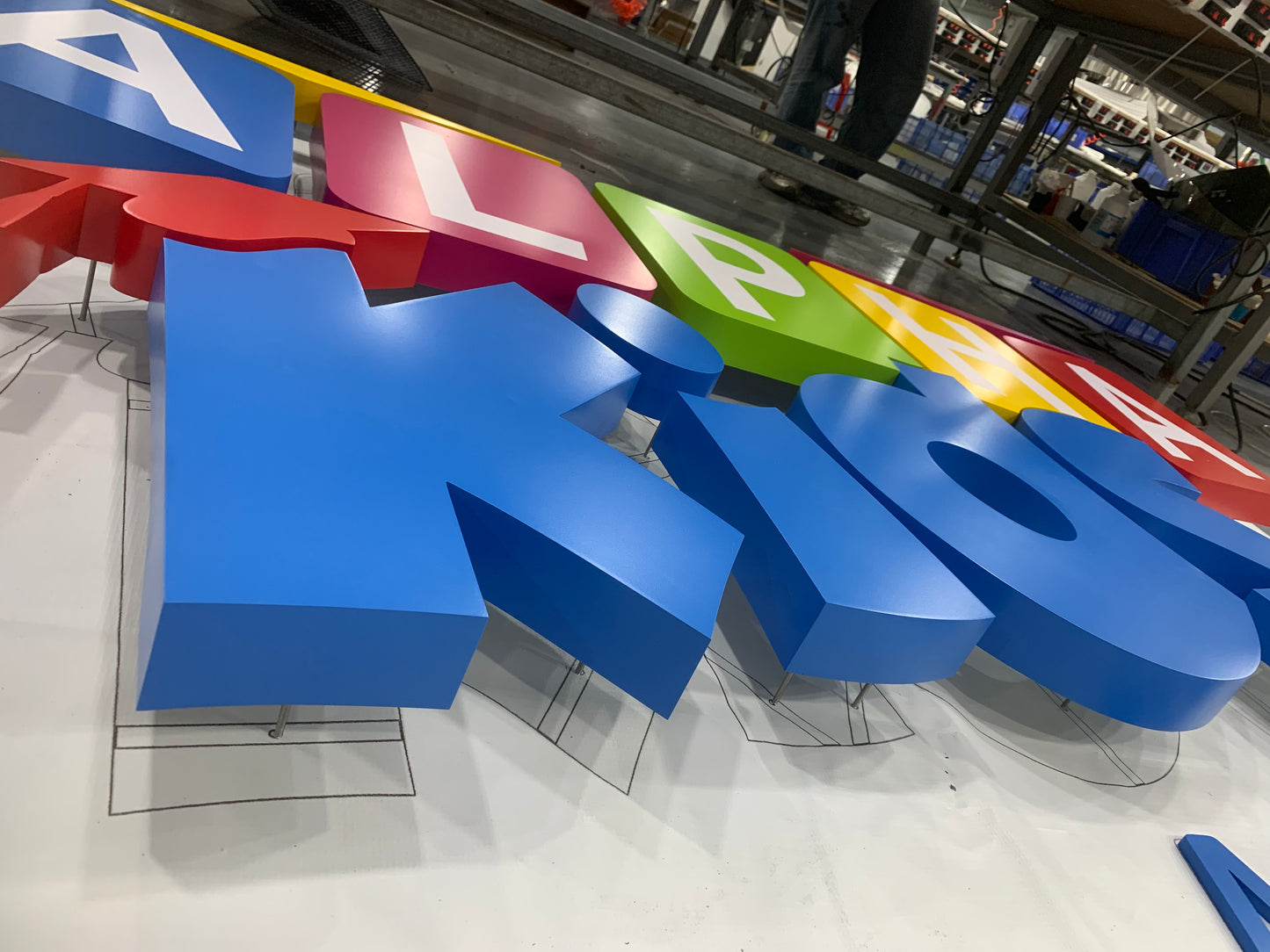 aluminum non-illuminated channel letter painted finish