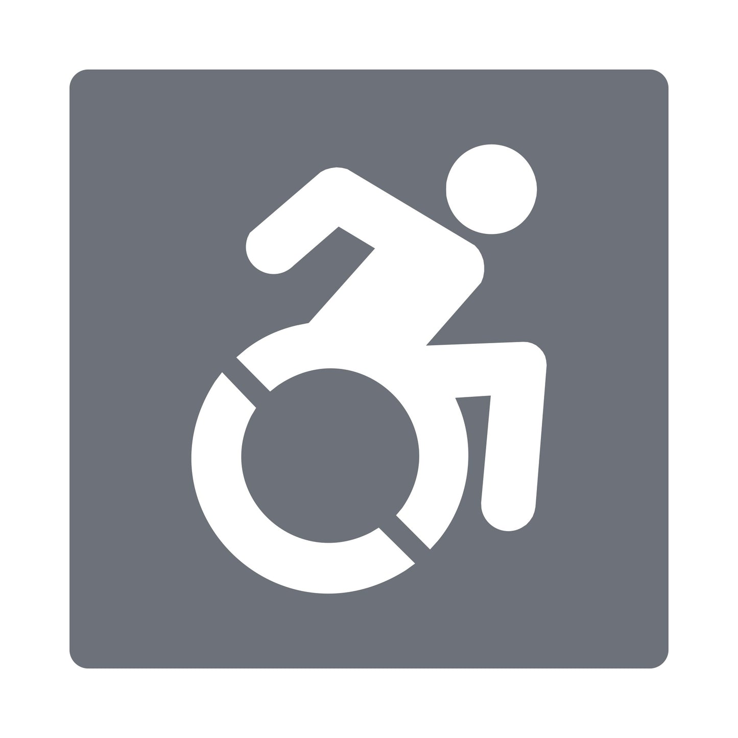 Acrylic Painted Background Printed Graphic Sign Disabled Sign