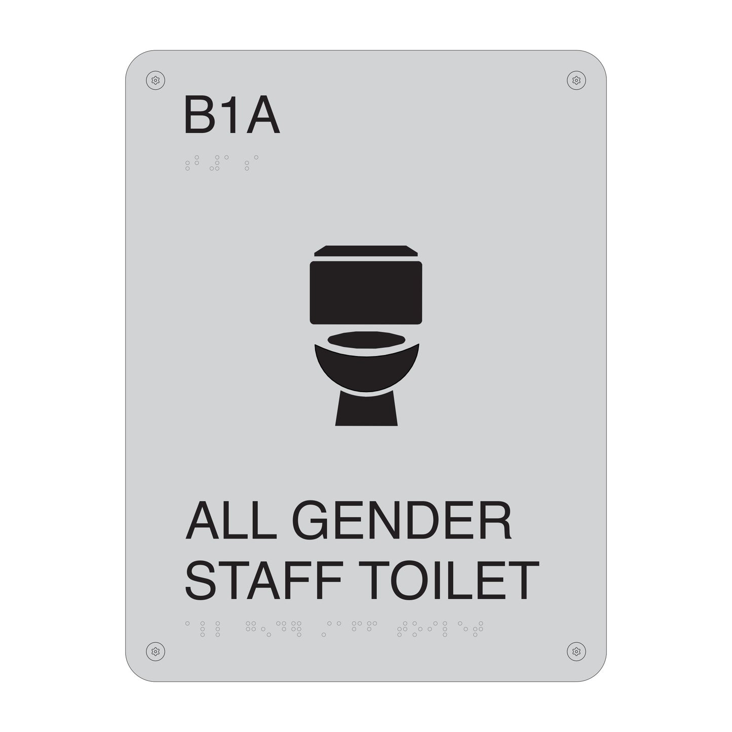All Gender Staff Toilet Sign Cnc Routed Intergrity Sign