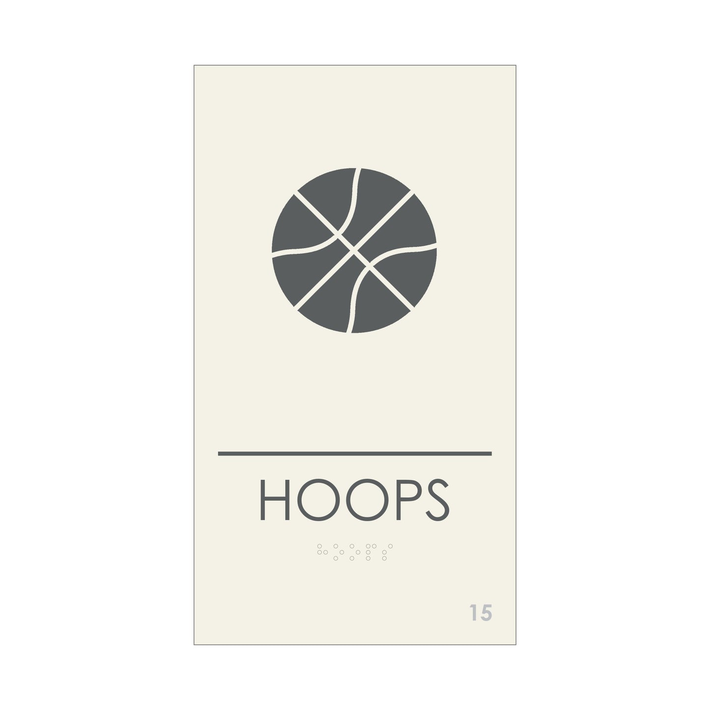 Hoops Ada Sign Made Of Printed Painted Acrylic