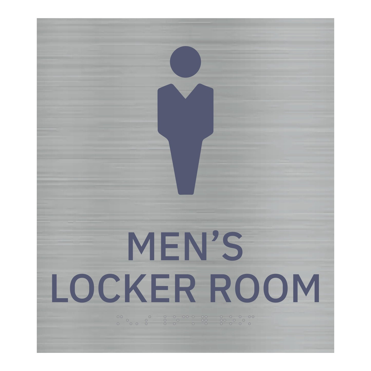 Mens Locker Room Brushed And Printed Text Sign
