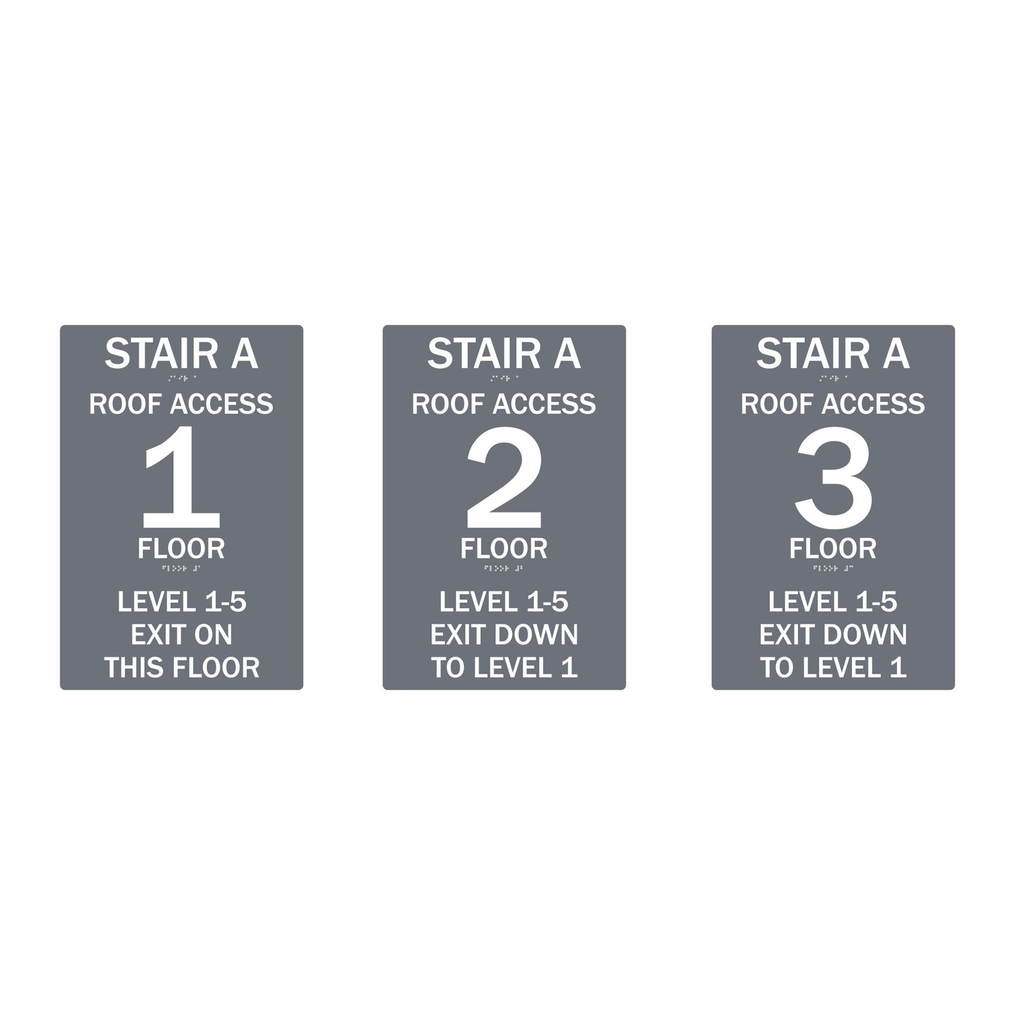 Roof Access Acrylis Floor Sign