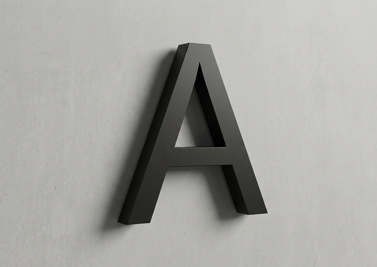 Channel Letter A Arial Black