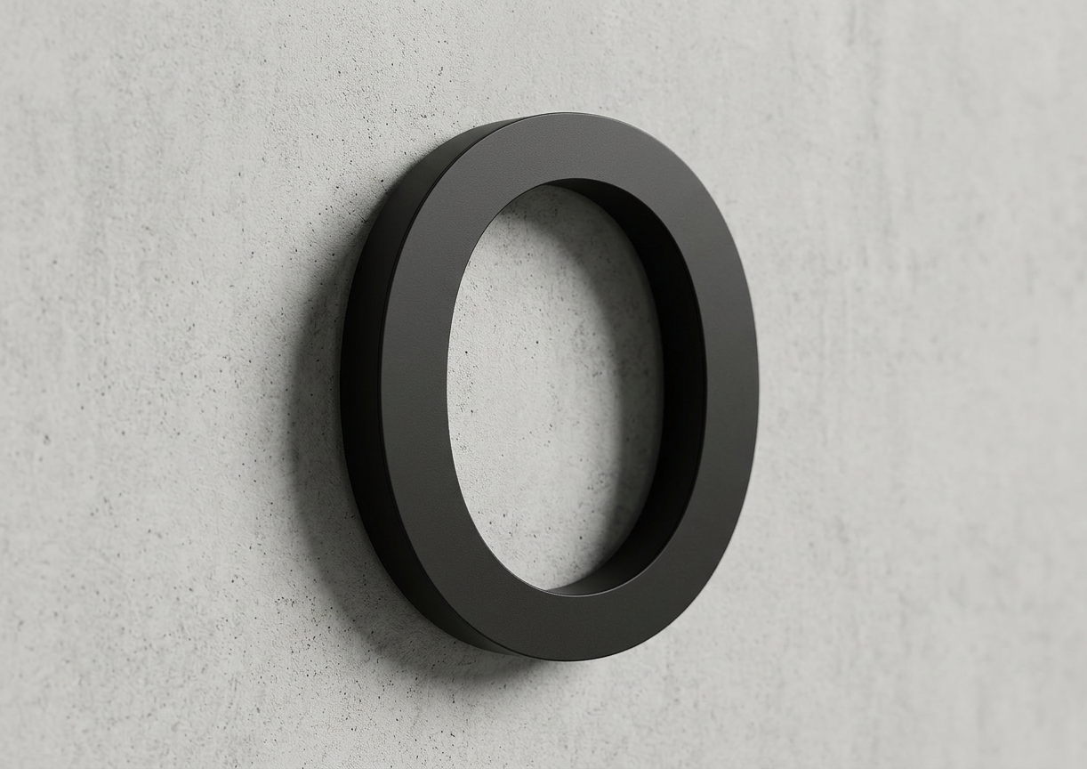 Channel Letter O Arial Black