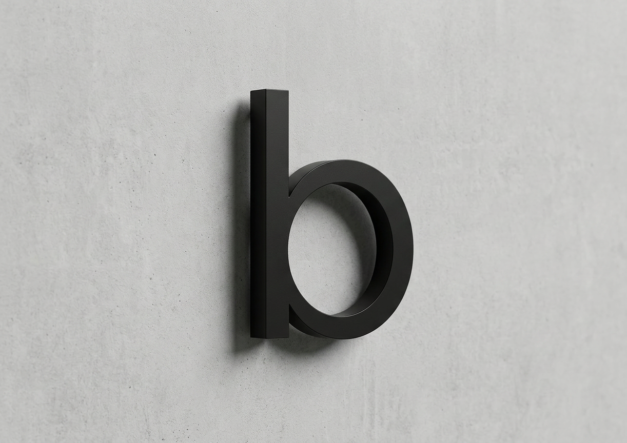 Channel Letter b Gotham Black