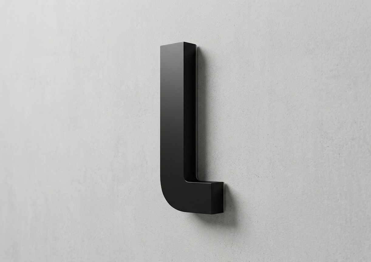 Channel Letter l Gotham Black