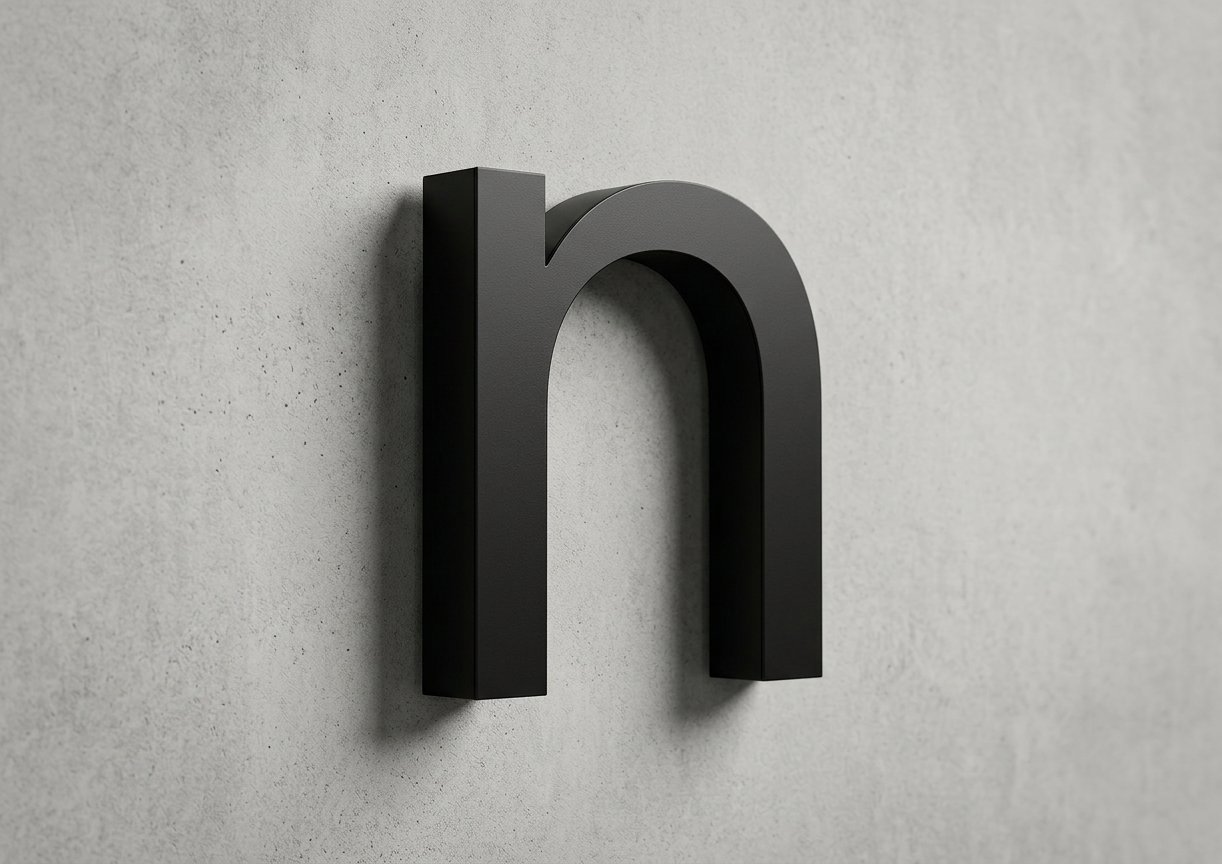 Channel Letter n Arial Black