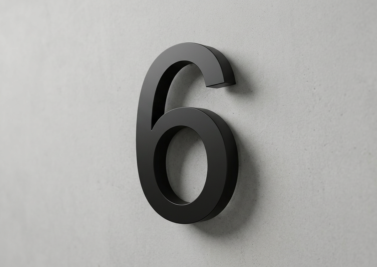 Channel Letter 6 Arial Black