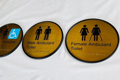 electroplate toilet door sign