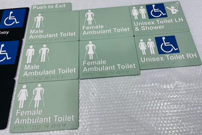 uv printed acrylic sign with braille