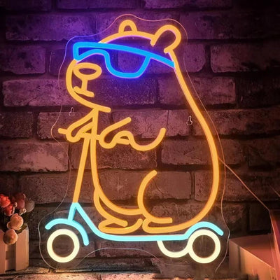 lovely animal neon sign
