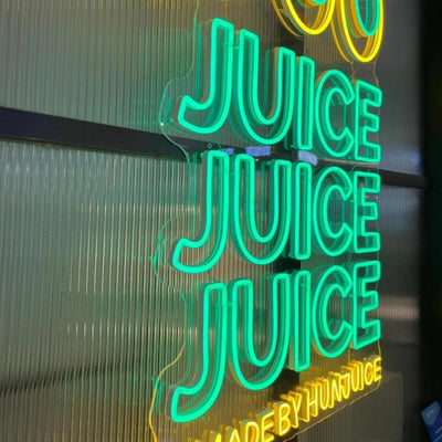 juice bar lettering sign