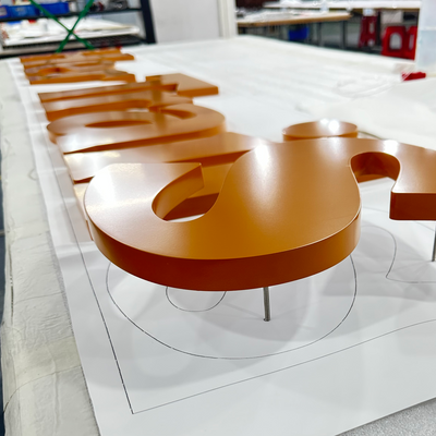 painted aluminum channel letter