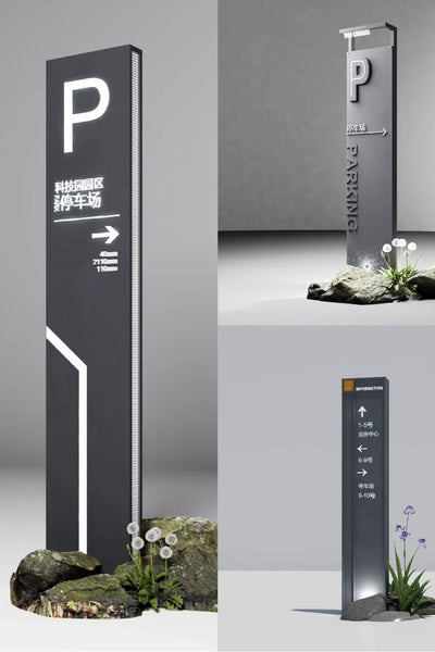 outdoor parking signs