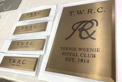 stainless steel halo plaque electroplate finish