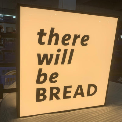 rectangle lightbox with lettering vinyl