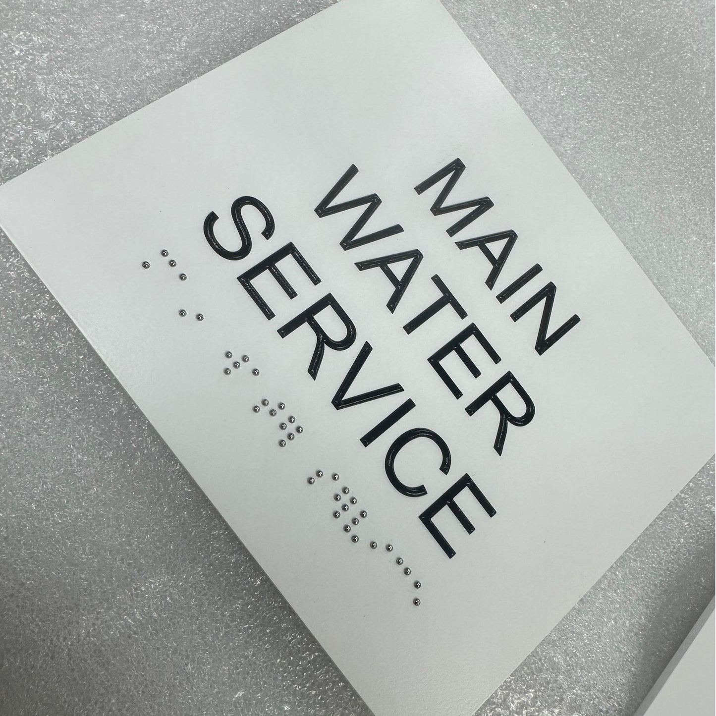 aluminum plaque 3D printed copy and braille