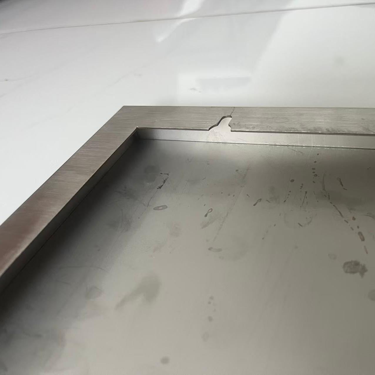 stainless steel brushed fabricated hanging plaque
