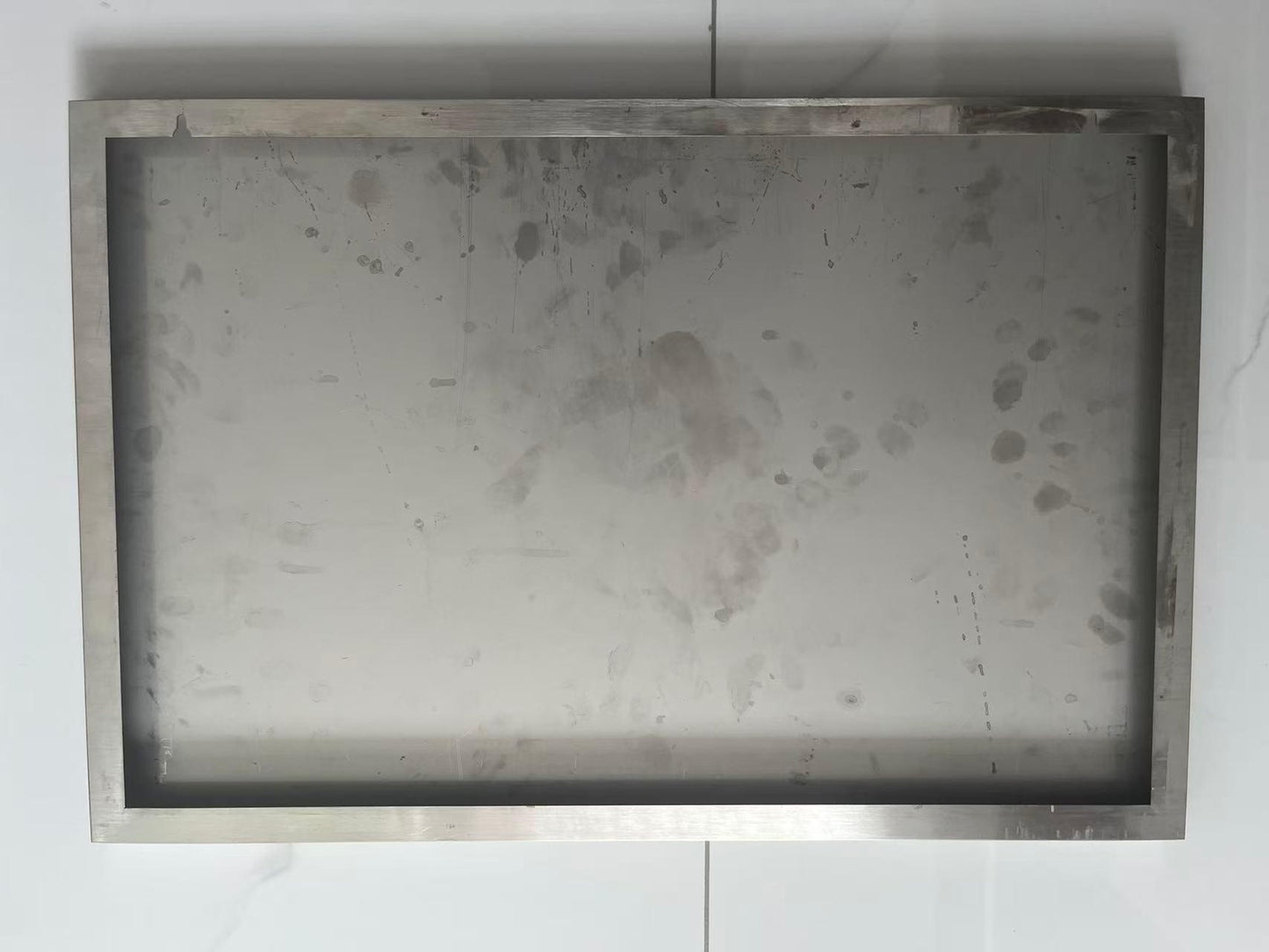 stainless steel brushed fabricated hanging plaque
