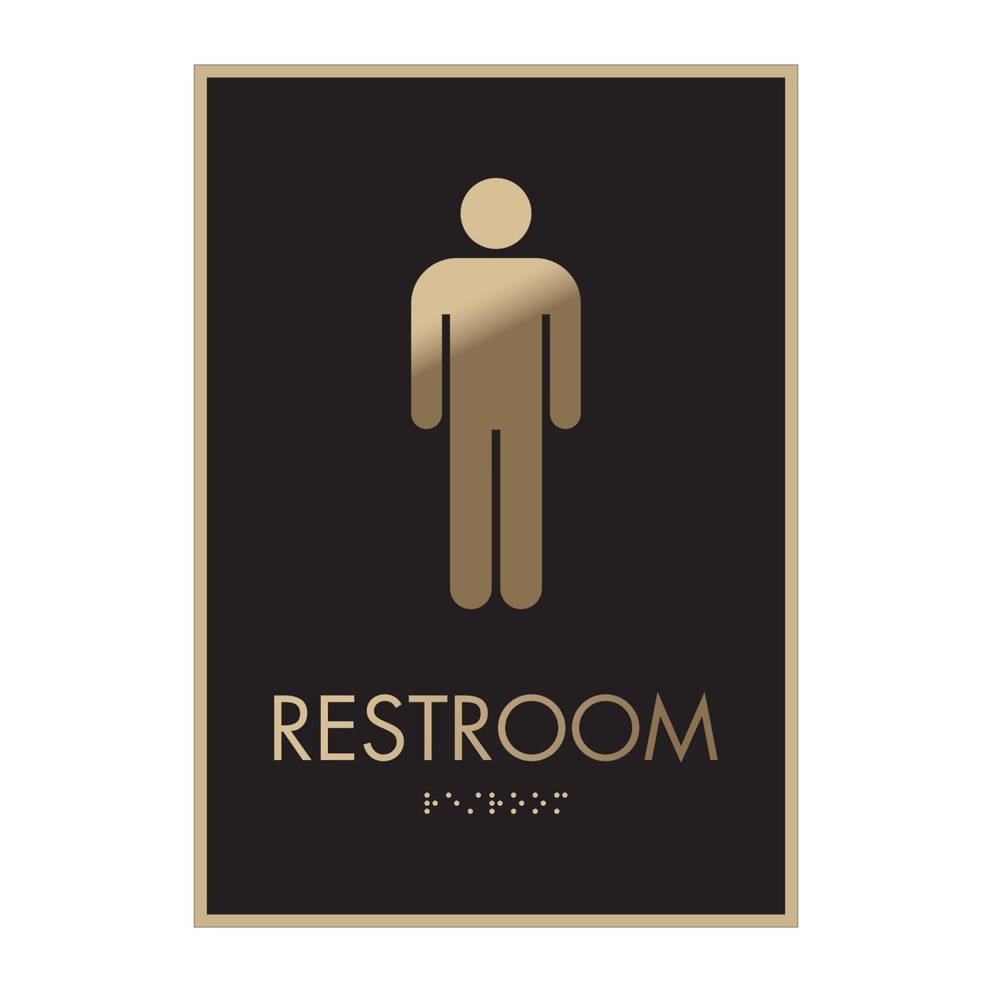 Restroom Black Fiil Painting Sign Restroom Man Sign