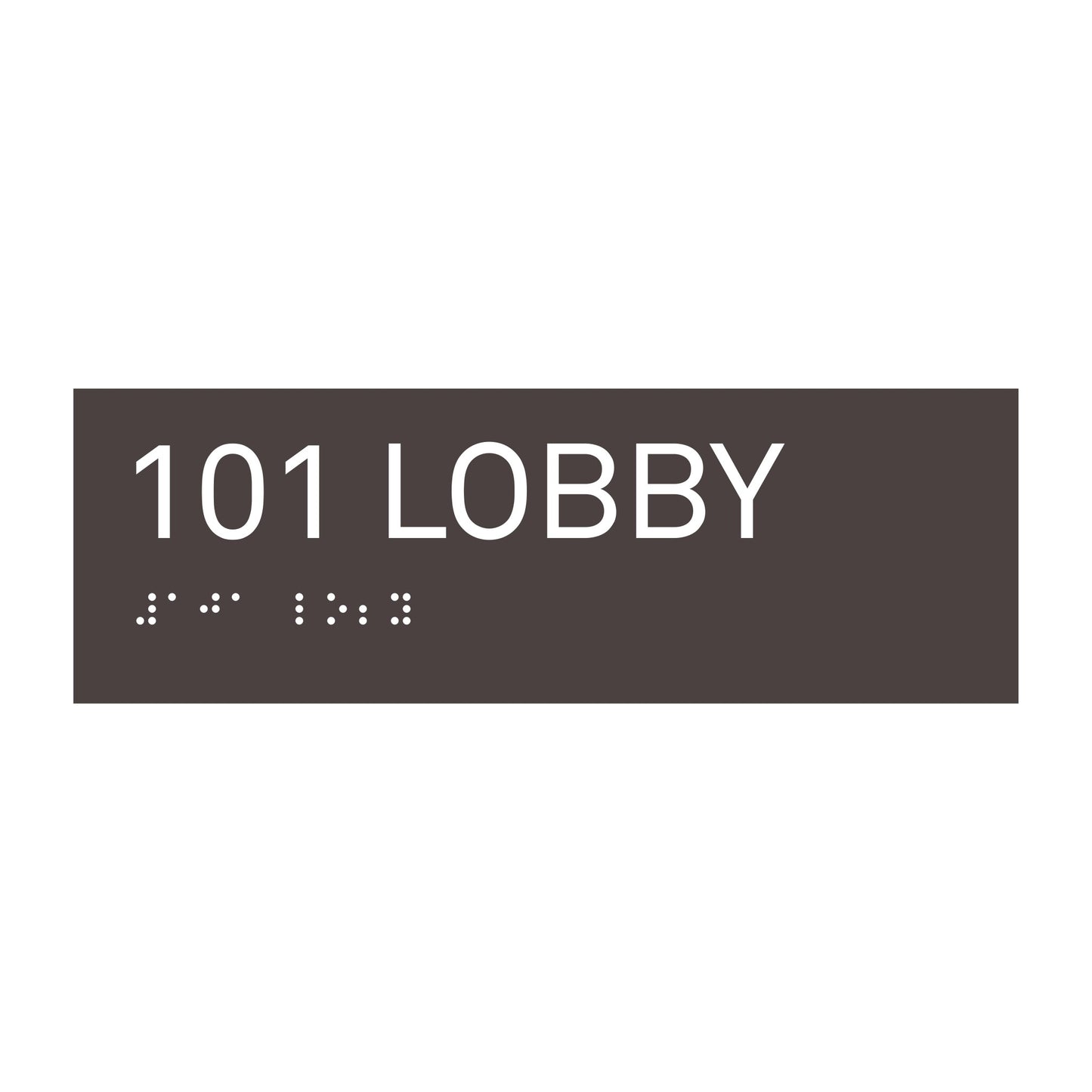 101 Lobby Ada Sign Painted Black Background
