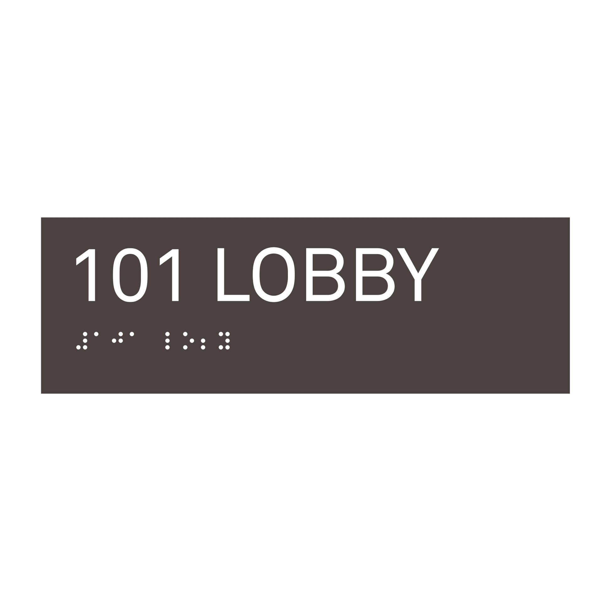 101 Lobby Ada Sign Painted Black Background