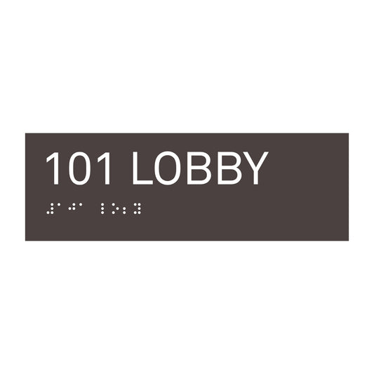 101 Lobby Ada Sign Painted Black Background