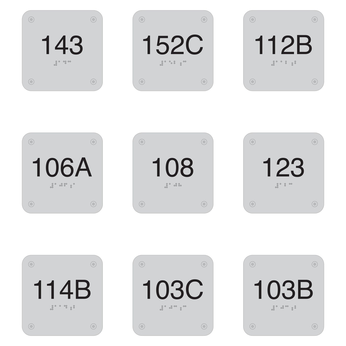 143 152c Number Sign Aluminum Etched 3mm Thick Sign