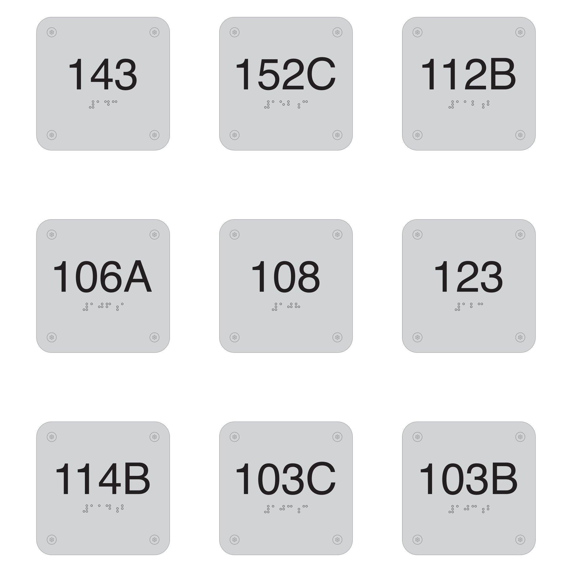 143 152c Number Sign Aluminum Etched 3mm Thick Sign