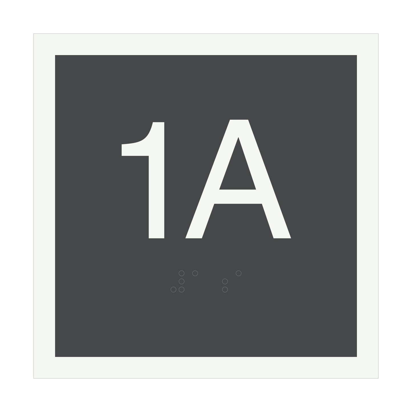 1a Braille Square Sign