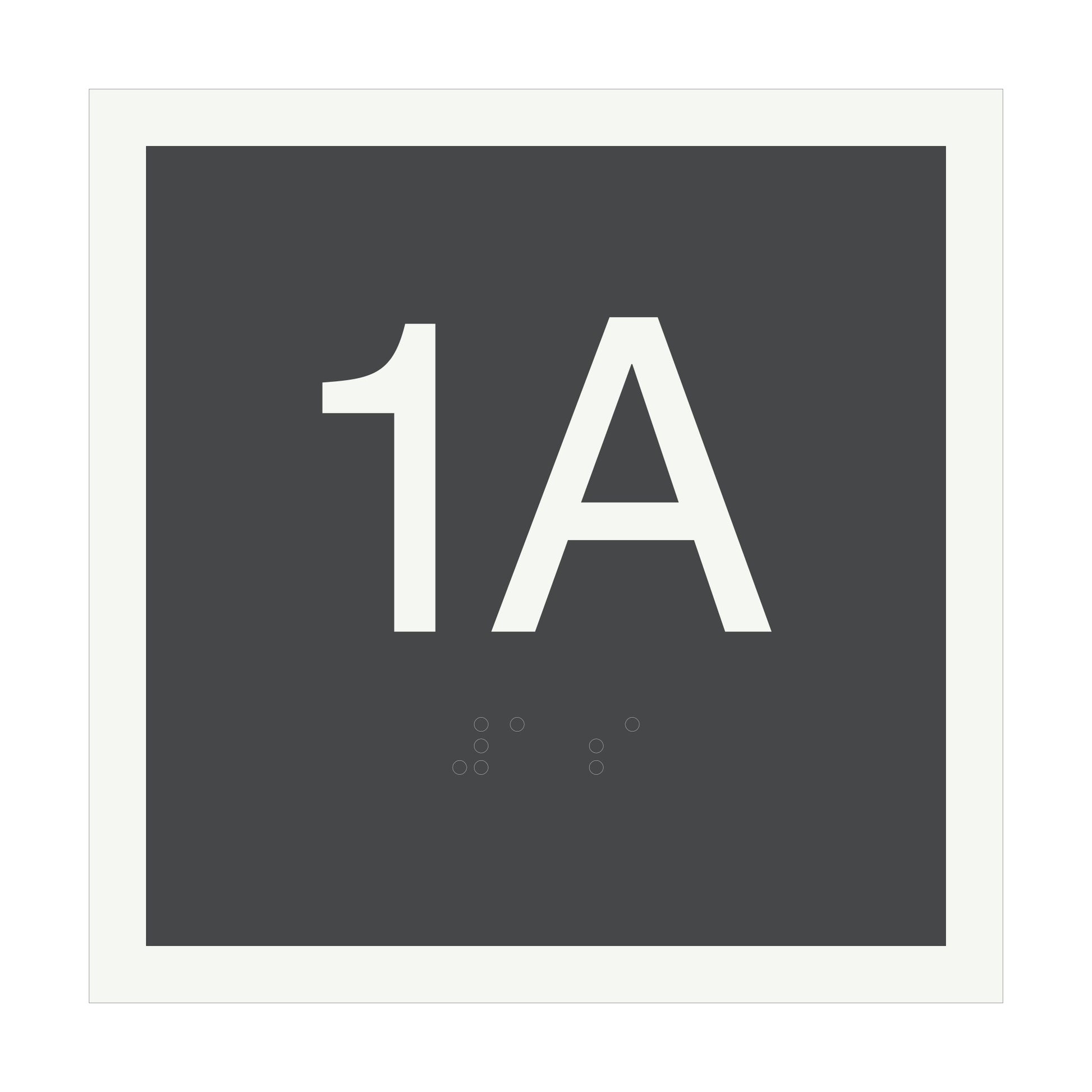 1a Braille Square Sign