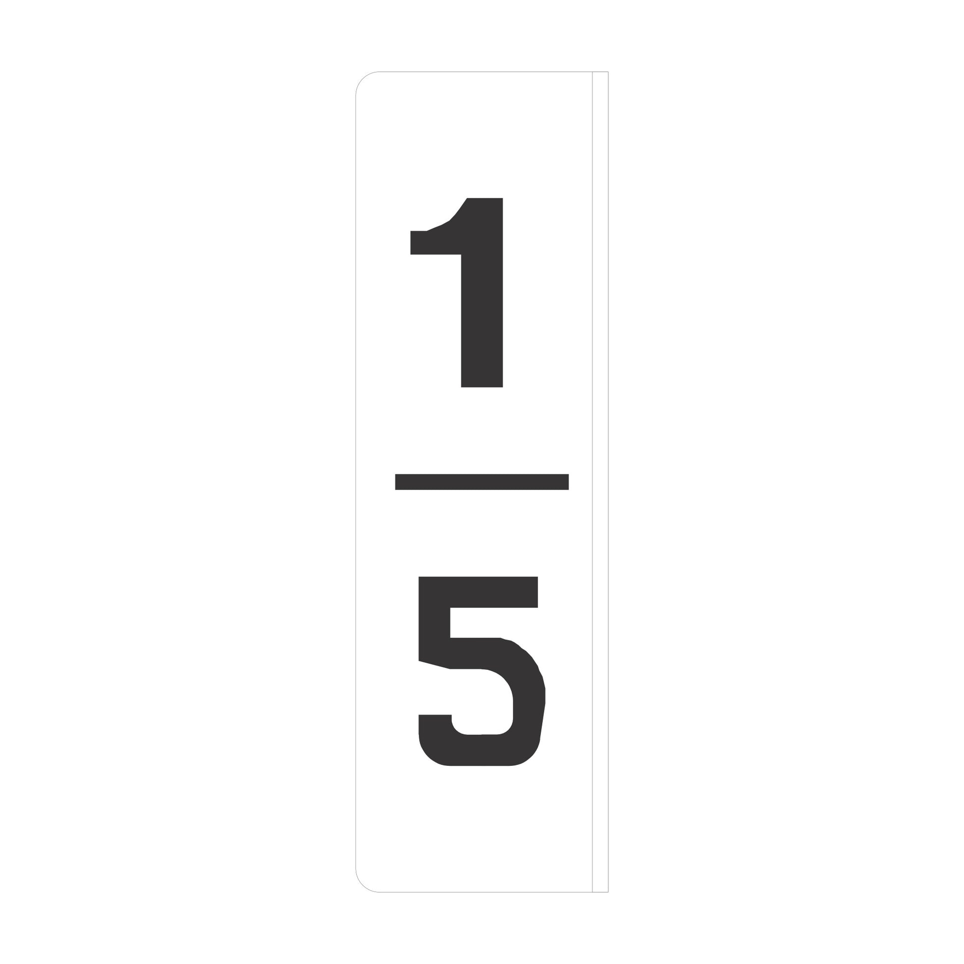 1 Divide 5 Sign Uv Printed Text