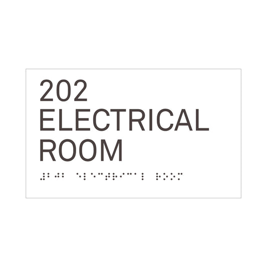 202 Electrical Room White Sign