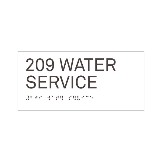 209 Water Service Ada Sign Painted White And Black
