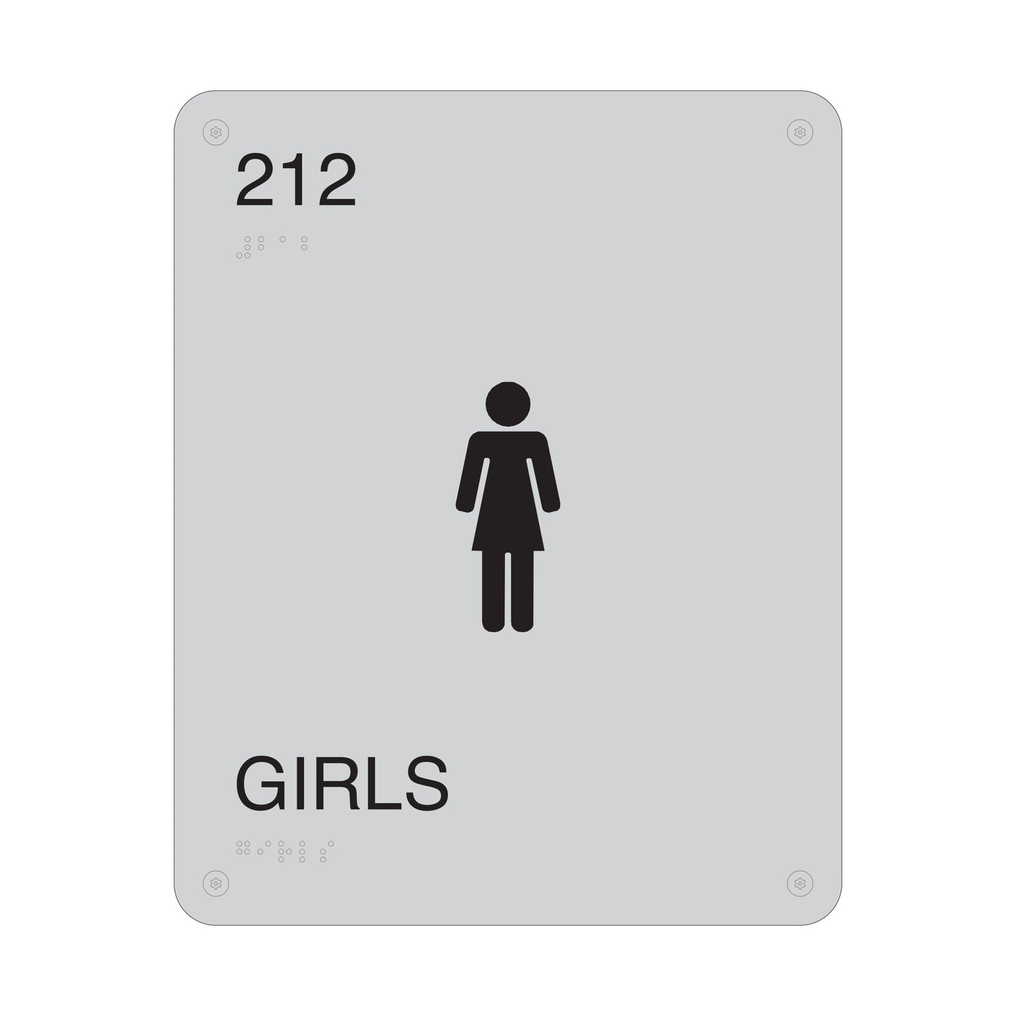 212 Girls Room Sign Aluminum Girl Sign