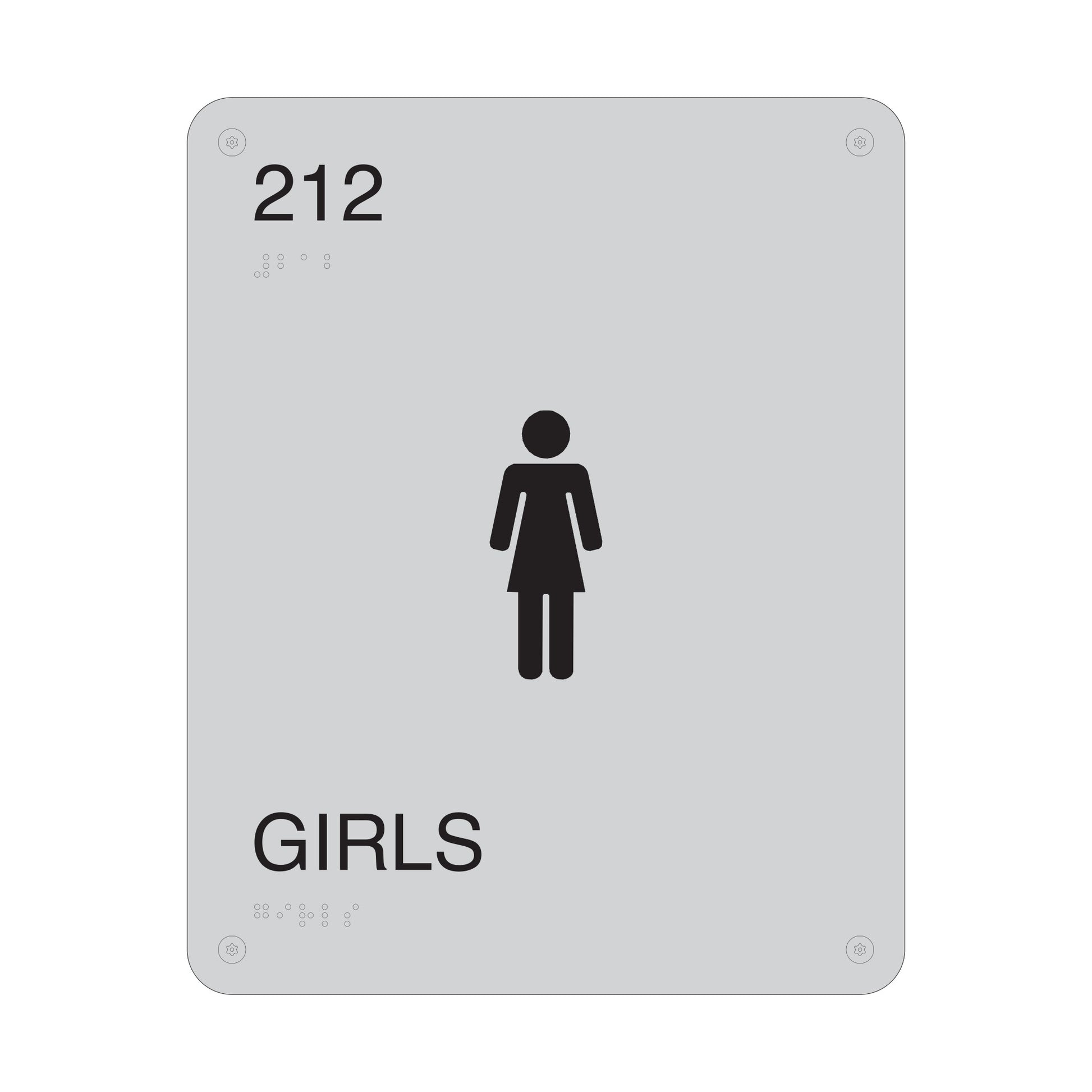 212 Girls Room Sign Aluminum Girl Sign