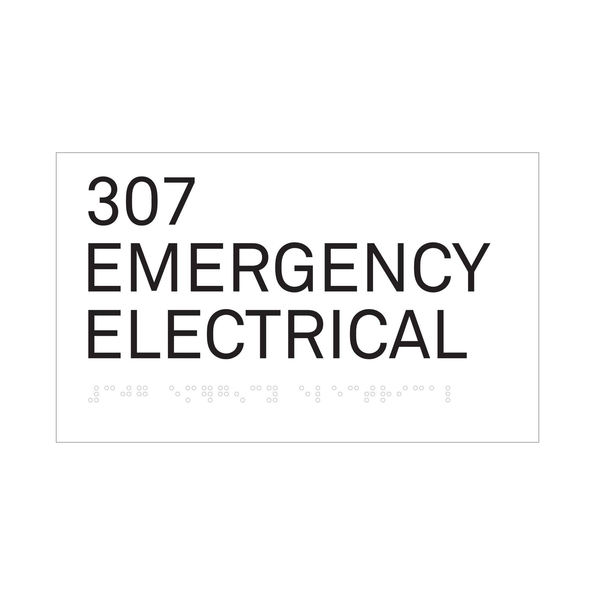 307 Emergency Electrical Ada Sign