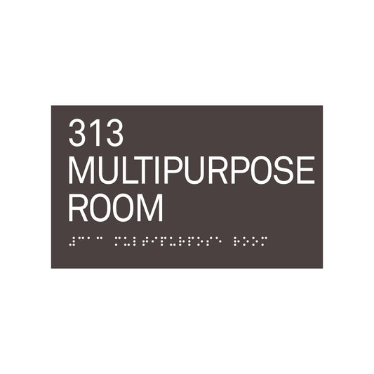 313 Multipurpose Room Ada Sign Painted Black Background