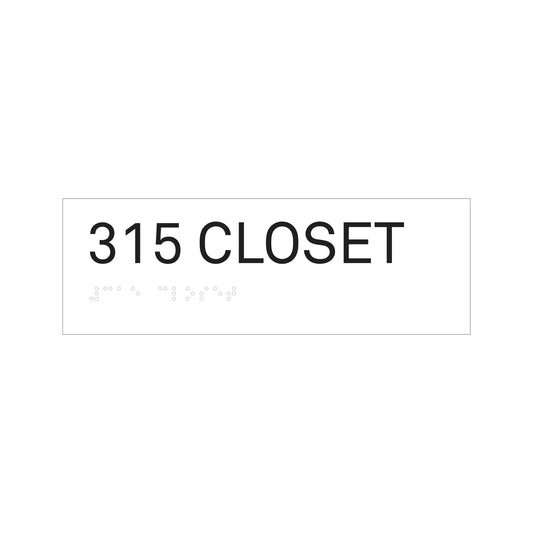 315 Closet Braille Dot Cnc Routed Sign