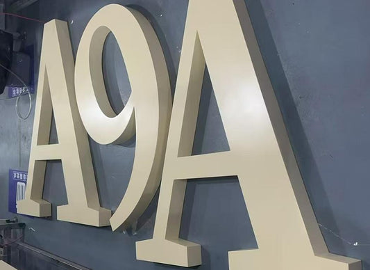 painted aluminum non-illuminated channel letter