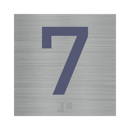 7 Printed On Brushed Horizontal Sign