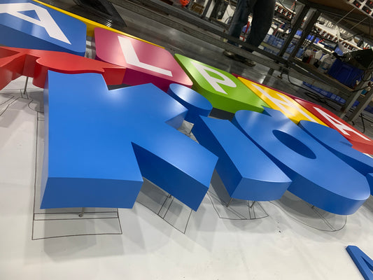 aluminum non-illuminated channel letter painted finish