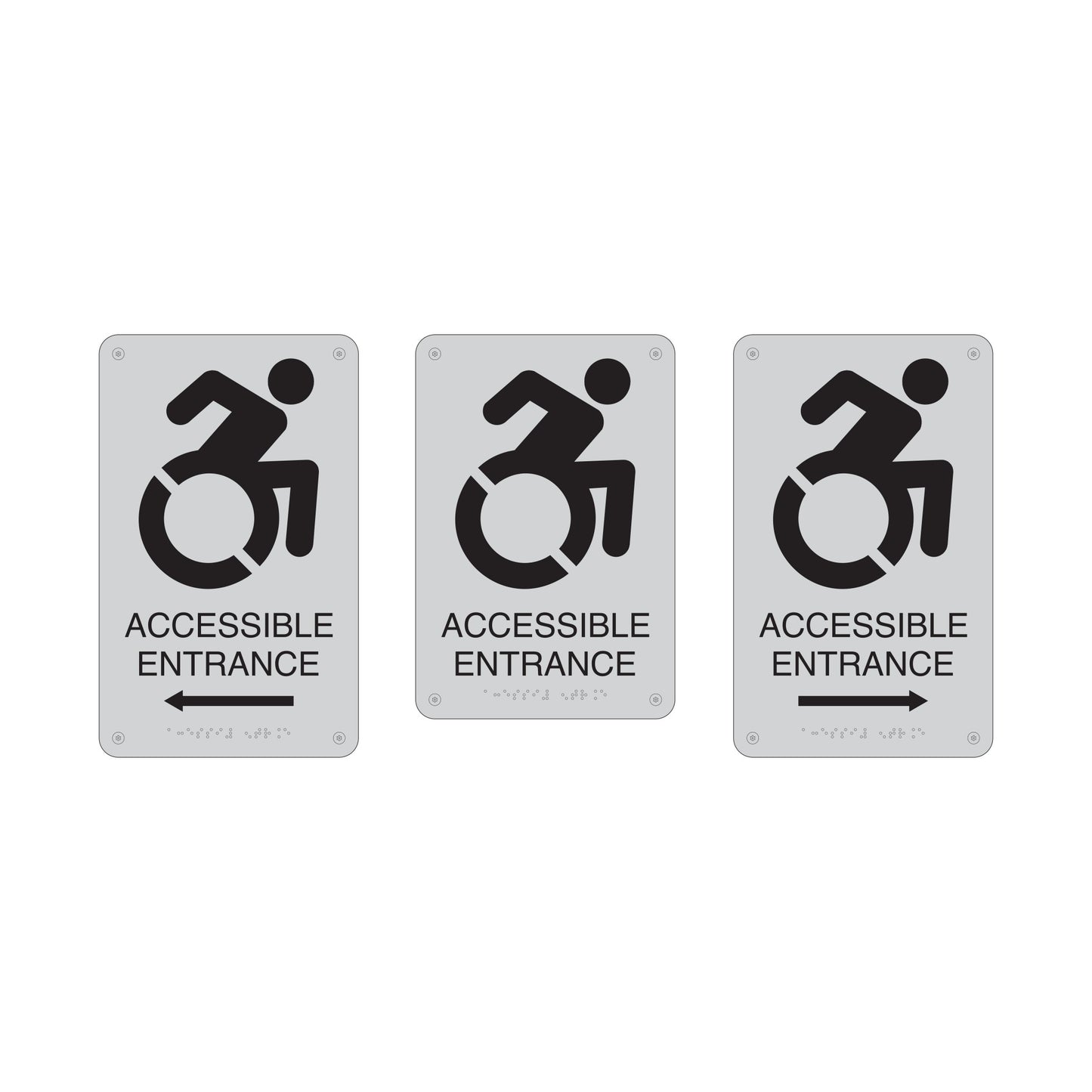 Accessible Entrance Left Right Wayfinding Sign