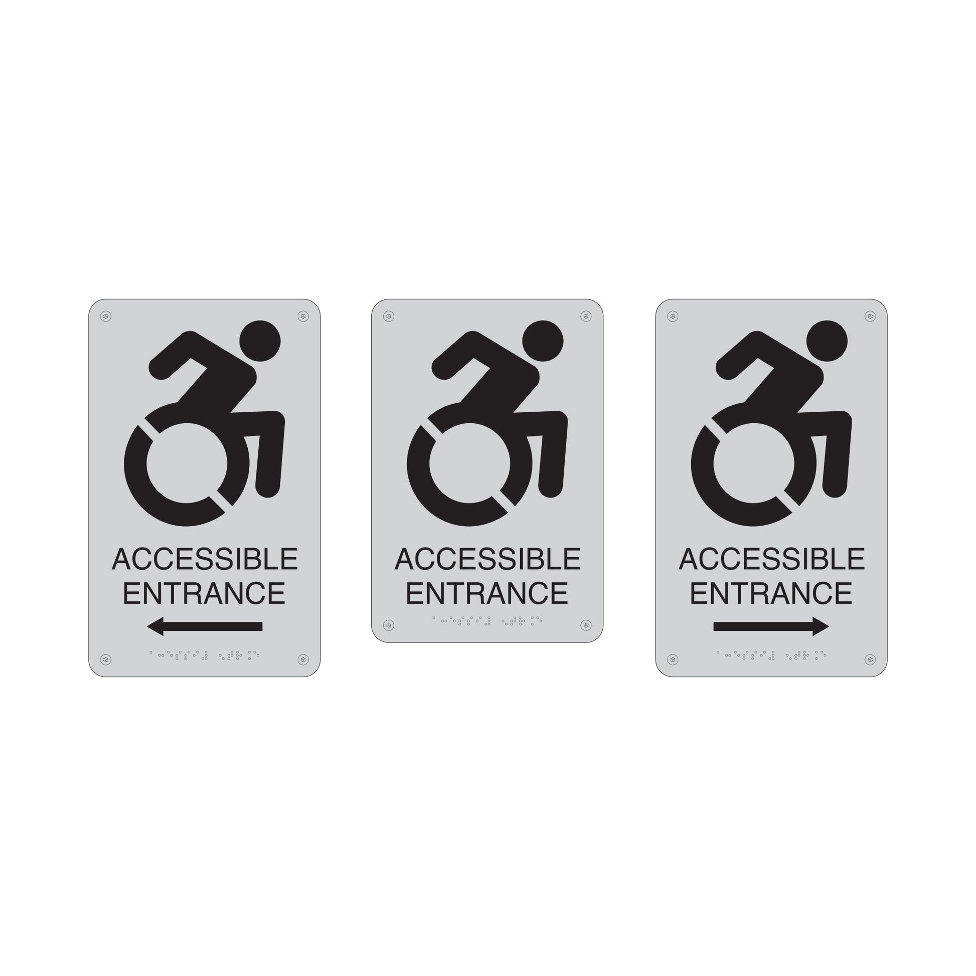 Accessible Entrance Left Right Wayfinding Sign