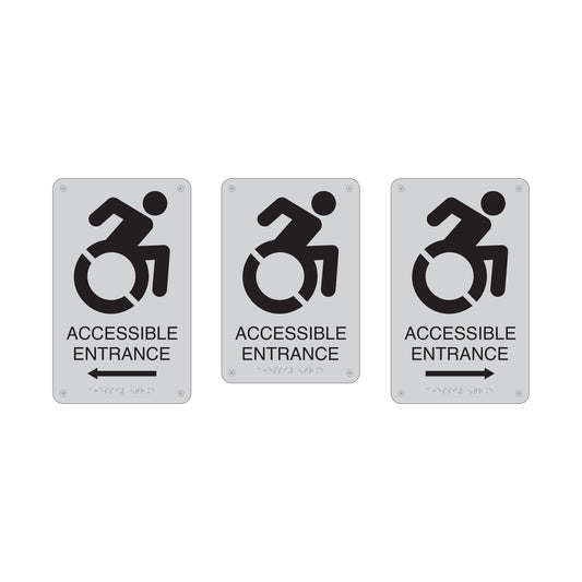 Accessible Entrance Left Right Wayfinding Sign