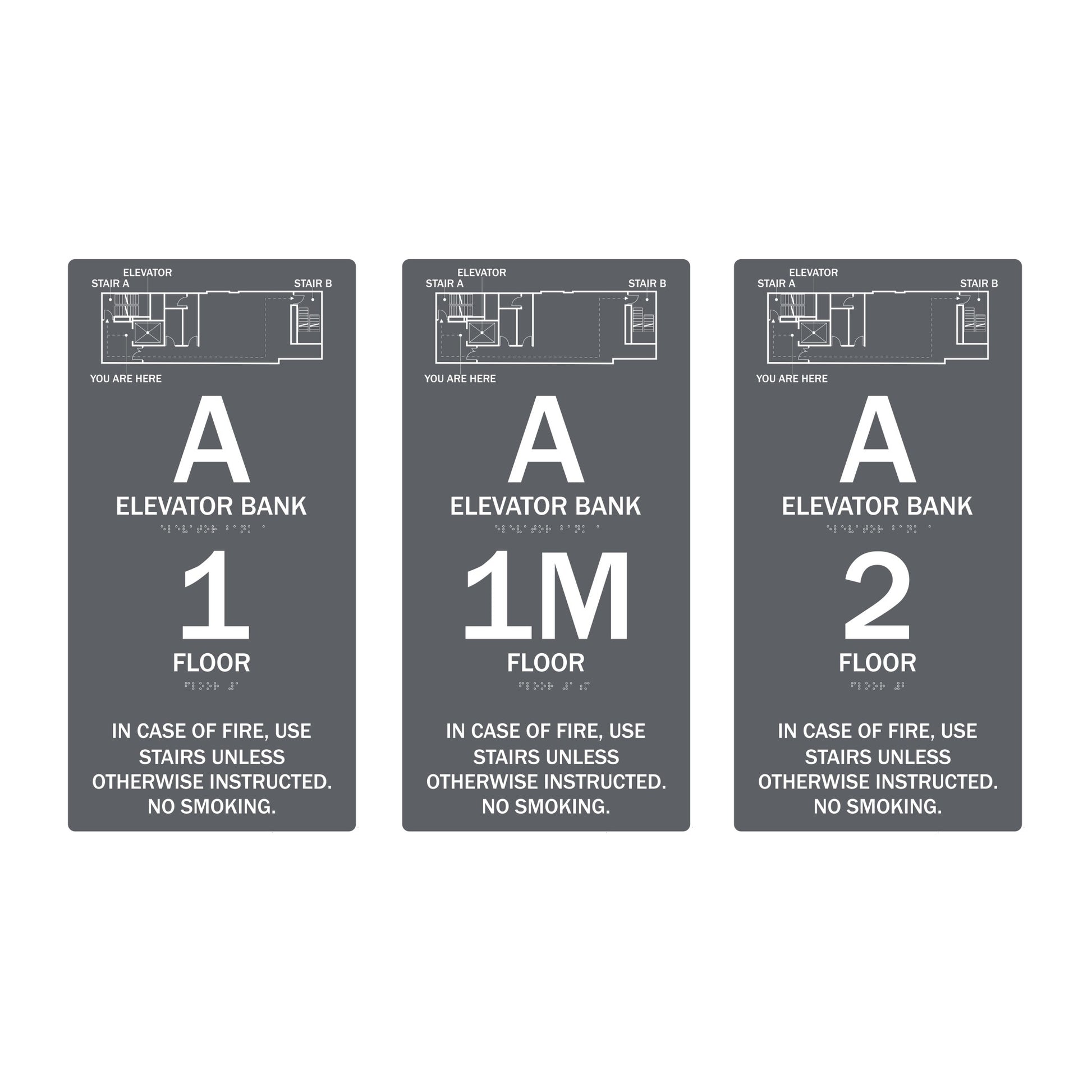 Acrylic Egress Map Elevator Sign