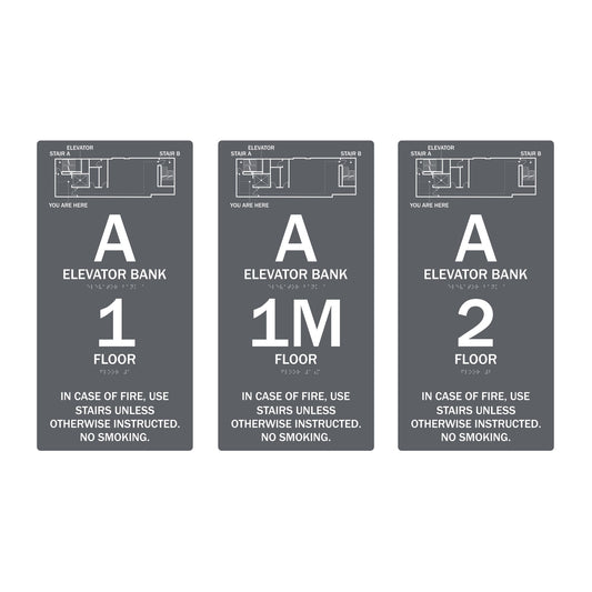 Acrylic Egress Map Elevator Sign