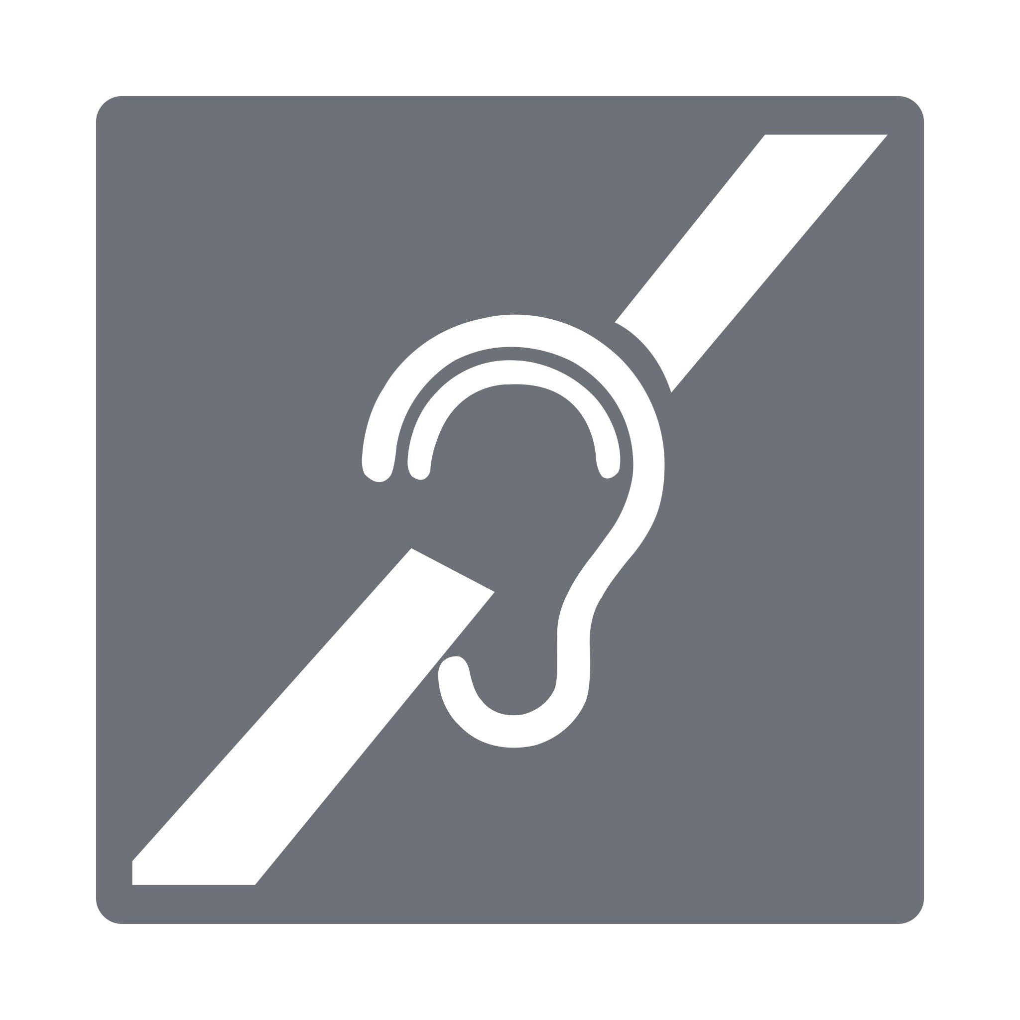 Acrylic Made Hear Earing Sign Square Acrylic Sign – Letter Signs In ...