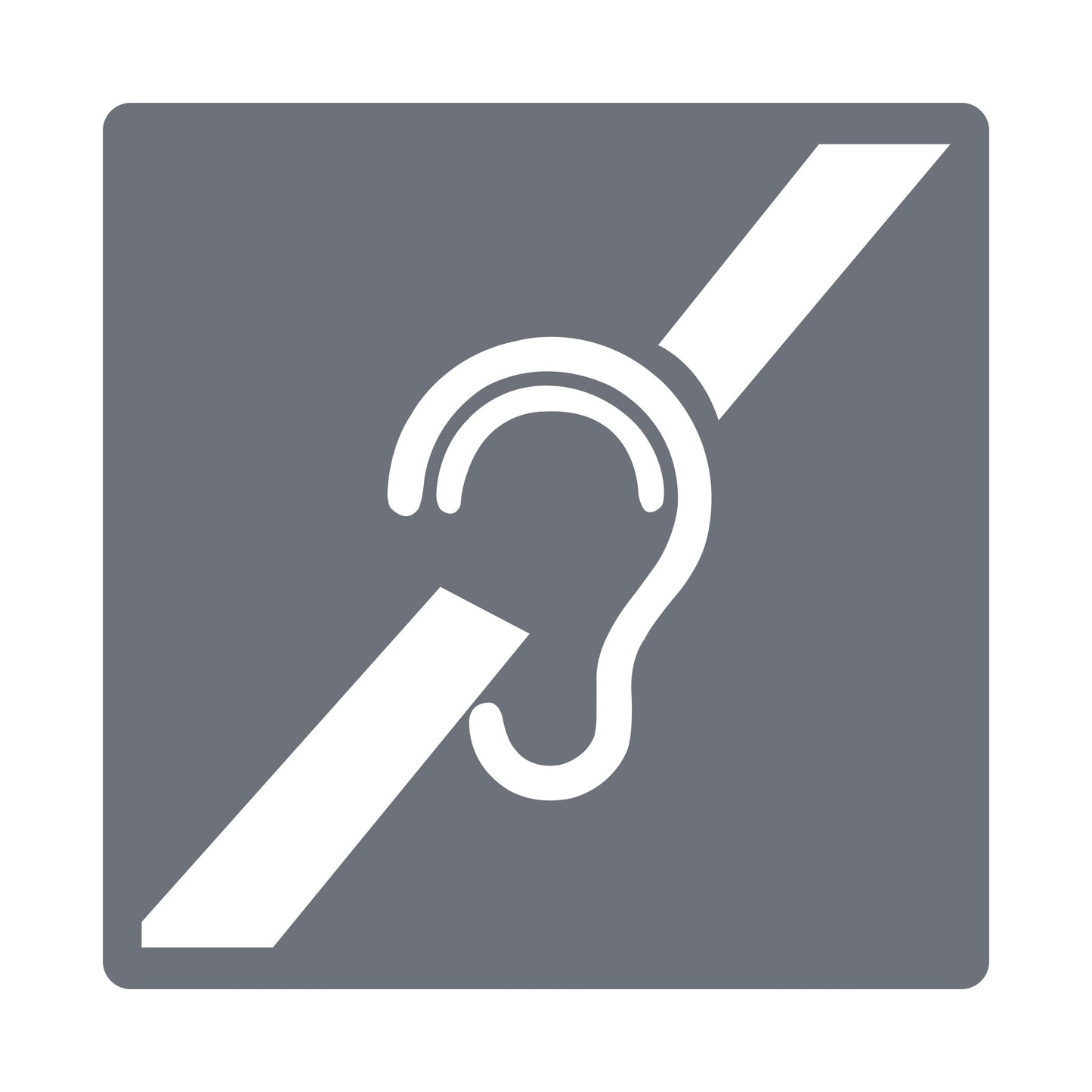 Acrylic Made Hear Earing Sign Square Acrylic Sign